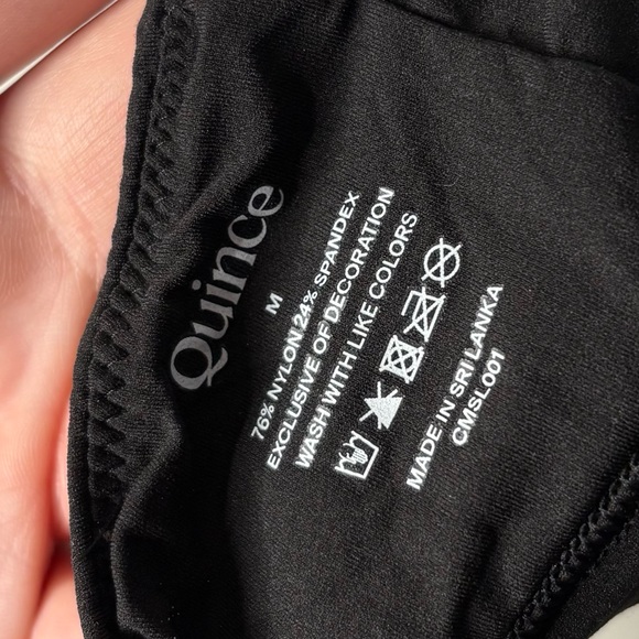 Quince Womens‎ Lingerie Second Skin Crossover Bralette Triangle Wireless Bra M - Picture 4 of 4